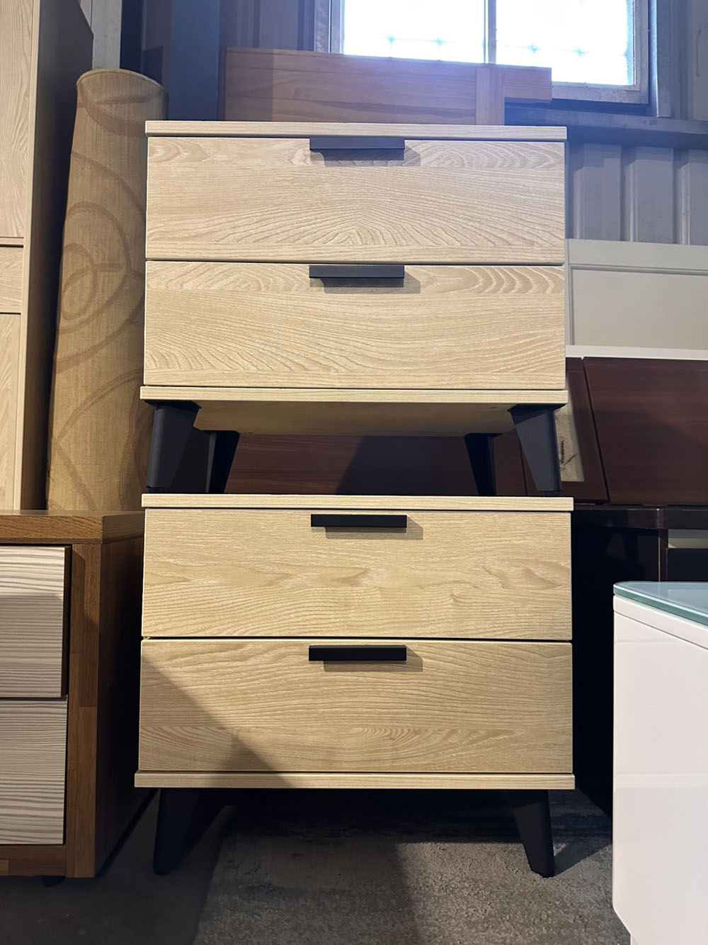 淺木紋三抽收納櫃