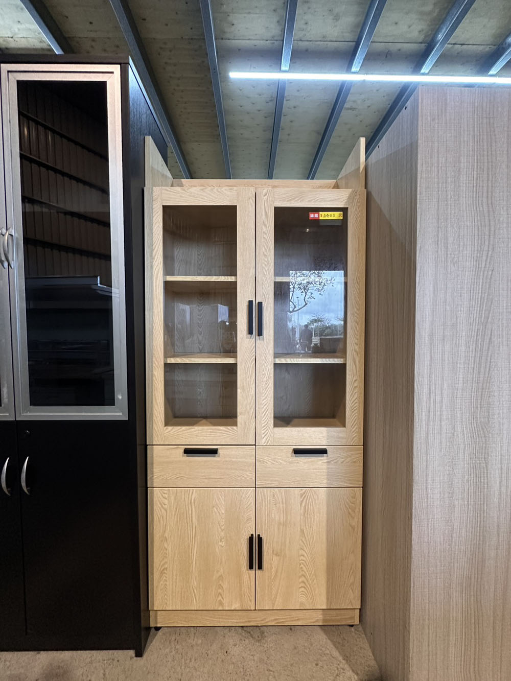 混色電視櫃玻璃門款